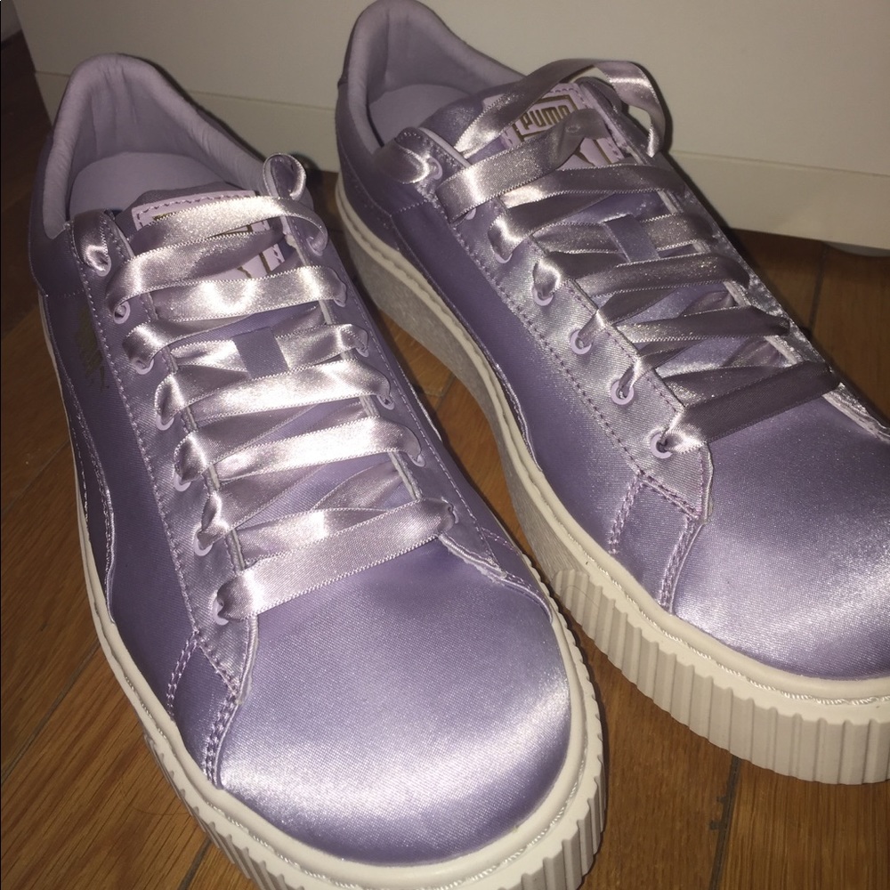 Basket Platform Satin Women’s Sneakers Size 9.5 - Picture 4 of 7